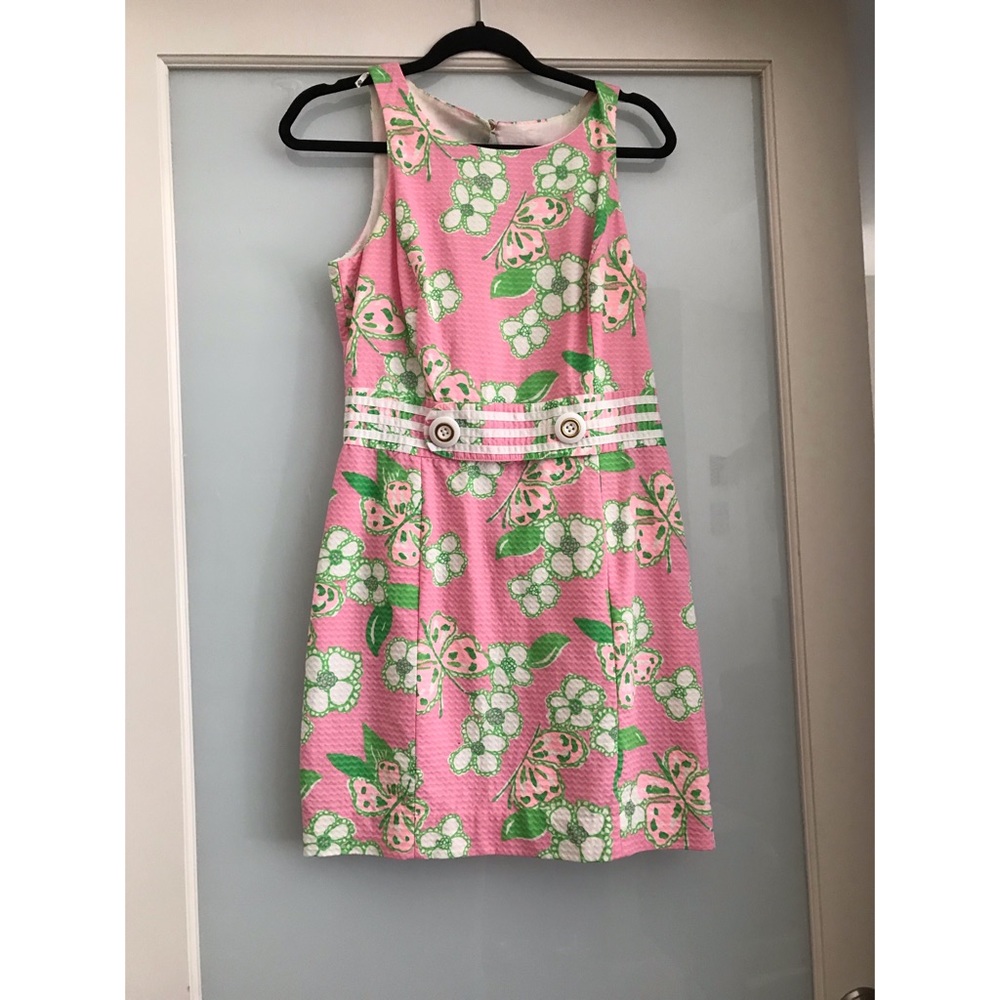 Lilly Pulitzer Pink and Green Dress Sz4